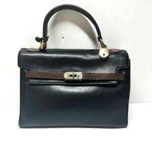 Barantani black leather handbag Made in Italy